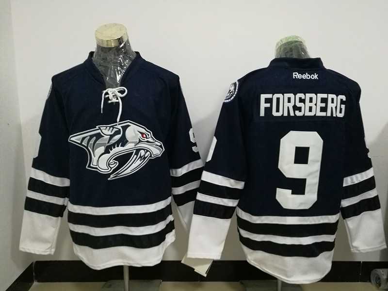 Nashville Predators #9 Filip Forsberg Navy Blue Stitched NHL Jersey